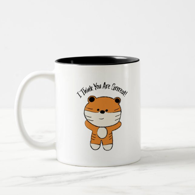 Caneca De Café Em Dois Tons Eu Acho Que Você É Grande Tiger (Esquerda)