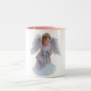 Caneca De Café Em Dois Tons Eu acredito em Anjos