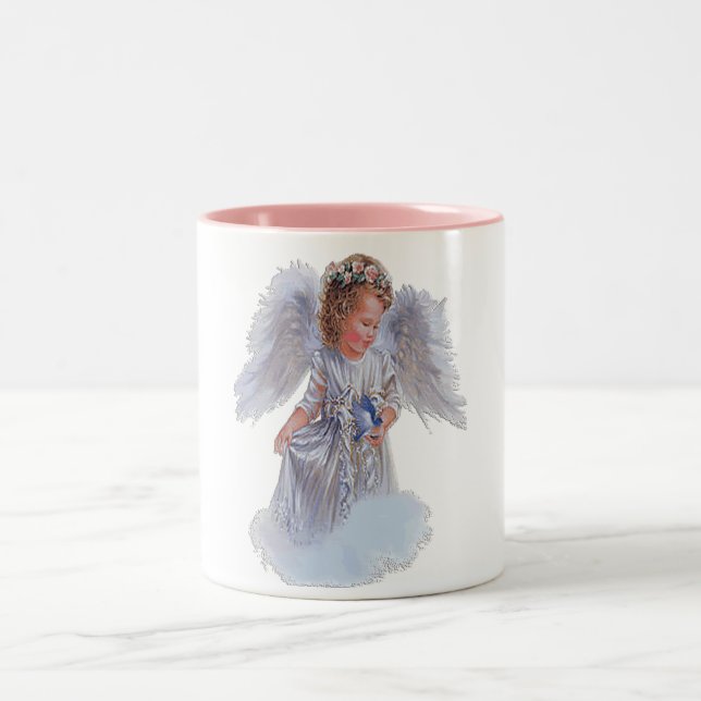 Caneca De Café Em Dois Tons Eu acredito em Anjos (Centro)