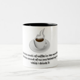 Caneca De Café Em Dois Tons Eu adoro o cheiro do café