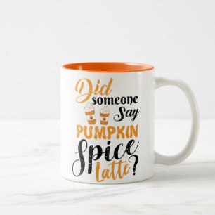 Caneca De Café Em Dois Tons Eu Adoro Pumpkin Spice Mug