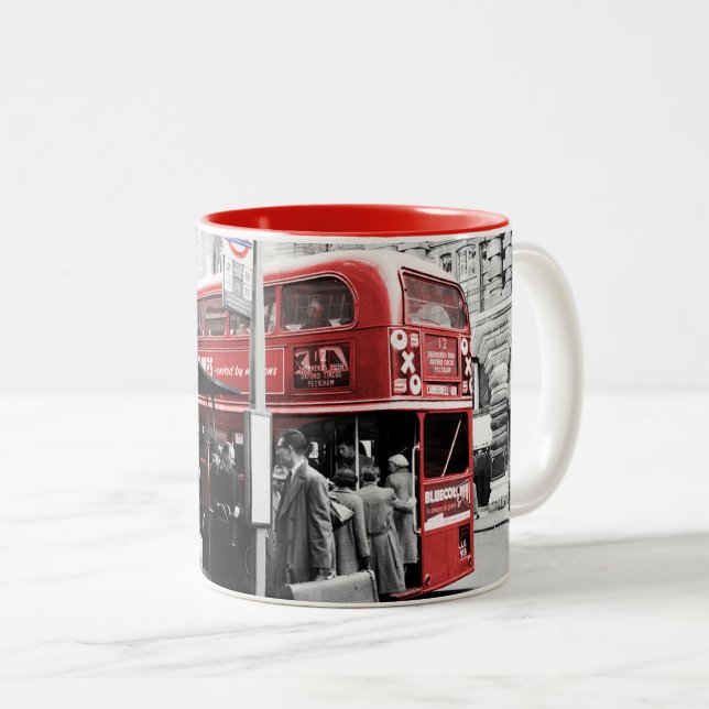 Caneca De Café Em Dois Tons Eu adoro Swing London (Frente Esquerda)