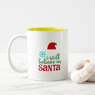 Caneca De Café Em Dois Tons Eu Ainda Acredito Em Papais noeis