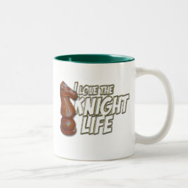 Caneca De Café Em Dois Tons Eu amo a vida de Kinght