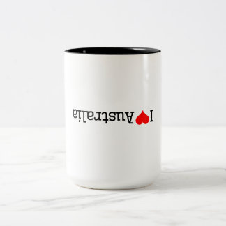 Caneca De Café Em Dois Tons Eu Amo Austrália