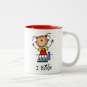 Caneca De Café Em Dois Tons Eu Amo Bingo