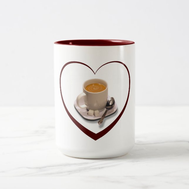 Caneca De Café Em Dois Tons Eu Amo Café (Centro)