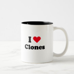 Caneca De Café Em Dois Tons Eu amo clone