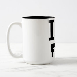 Caneca De Café Em Dois Tons Eu amo Fall