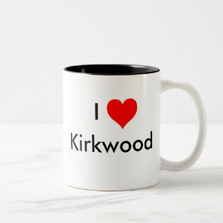 Caneca De Café Em Dois Tons Eu amo Kirkwood