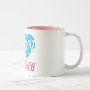 Caneca De Café Em Dois Tons Eu amo meu Aqua 17