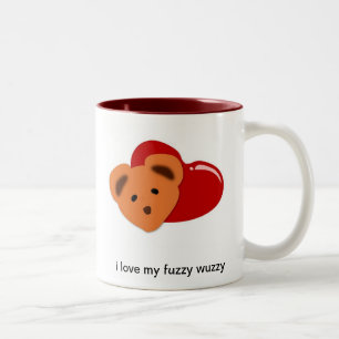 Caneca De Café Em Dois Tons eu amo meu cobertor