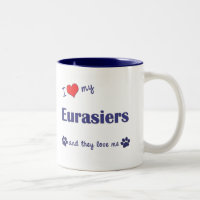 Eu amo meu Eurasiers (os cães múltiplos)