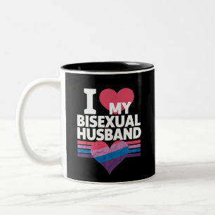 Caneca De Café Em Dois Tons Eu Amo Meu Marido Bissexual Orgulho Bi Bandeira Bi