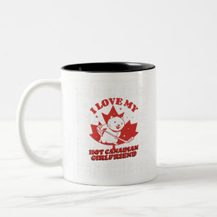 Caneca De Café Em Dois Tons Eu Amo Meu Namorada canadense quente
