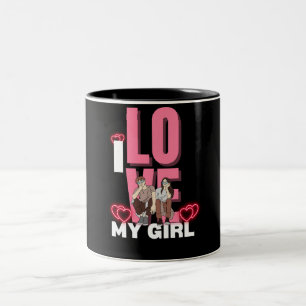 Caneca De Café Em Dois Tons Eu Amo Meu Namorada Personalizado