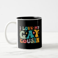 Eu Amo Meu Primo Gay Groovy Rainbow Orgulho LGBT
