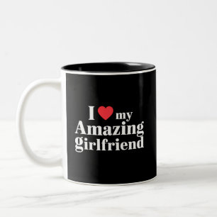 Caneca De Café Em Dois Tons Eu Amo Minha Namorada Incrível Eu Adoro Minha Gf Q