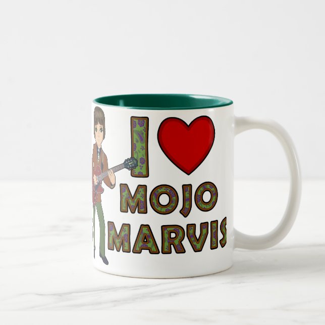 Caneca De Café Em Dois Tons Eu amo Mojo Marvis (Direita)