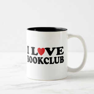 Caneca De Café Em Dois Tons Eu amo o Bookclub