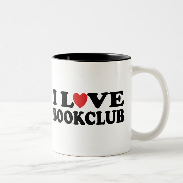 Caneca De Café Em Dois Tons Eu amo o Bookclub (Direita)