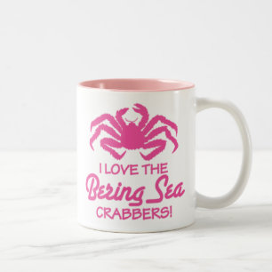 CANECA DE CAFÉ EM DOIS TONS EU AMO O MAR DE BERING CRABBERS!