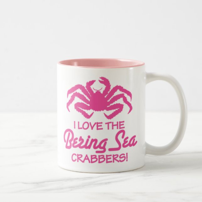 CANECA DE CAFÉ EM DOIS TONS EU AMO O MAR DE BERING CRABBERS! (Direita)