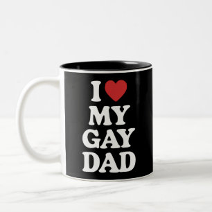 Caneca De Café Em Dois Tons Eu Amo O Meu Pai Gay Eu Corto O Meu Pai Gay
