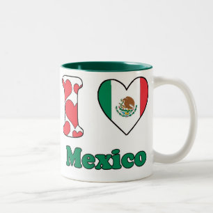 Caneca De Café Em Dois Tons Eu amo o México