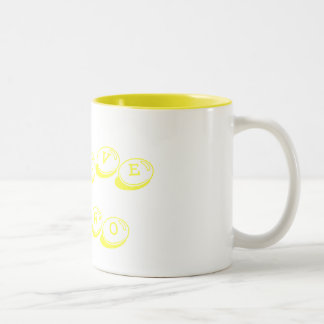 Caneca De Café Em Dois Tons Eu amo o nino