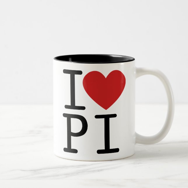 CANECA DE CAFÉ EM DOIS TONS EU AMO O PI (Direita)