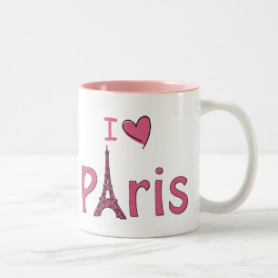 Caneca De Café Em Dois Tons Eu Amo Paris Mug
