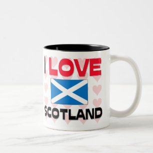 Caneca De Café Em Dois Tons Eu amo Scotland