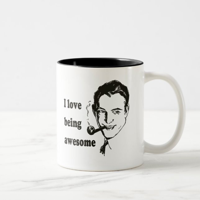 Caneca De Café Em Dois Tons Eu amo ser impressionante (Direita)