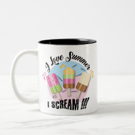 Caneca De Café Em Dois Tons Eu amo Summer - Eu Gritar!!!