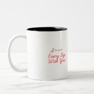 Caneca De Café Em Dois Tons Eu Amo Todo Momento Com Você Café de Amor Romântic