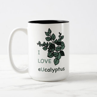 Caneca De Café Em Dois Tons EU AMO Ucalyptus