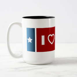 Caneca De Café Em Dois Tons Eu amo USA Mug