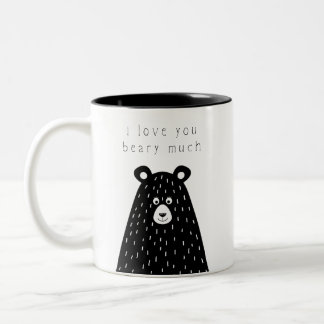 Caneca De Café Em Dois Tons Eu Amo Você Beary Mug
