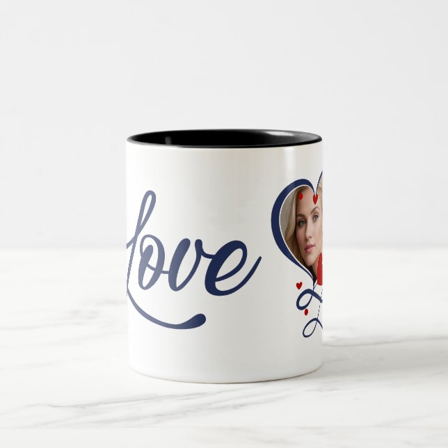 Caneca De Café Em Dois Tons Eu amo você tanto meu amor (Centro)