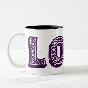 Caneca De Café Em Dois Tons Eu amo você tanto meu amor