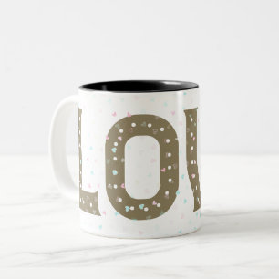 Caneca De Café Em Dois Tons Eu amo você tanto meu amor
