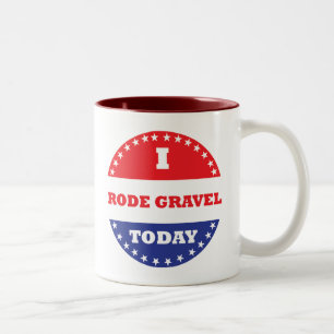 Caneca De Café Em Dois Tons Eu Andei Gravel Hoje