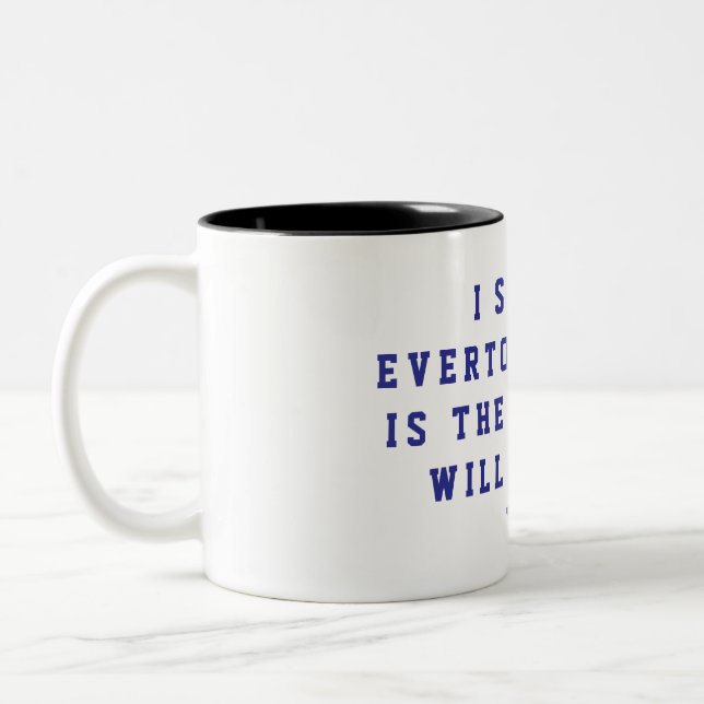 Caneca De Café Em Dois Tons Eu Apoio Everton Mug (Esquerda)
