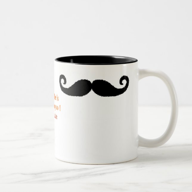 Caneca De Café Em Dois Tons Eu bigode... (Direita)