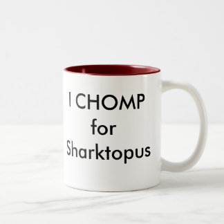 Caneca De Café Em Dois Tons EU CHOMP para Sharktopus