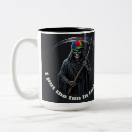 Caneca De Café Em Dois Tons Eu Coloco a Diversão no Funeral
