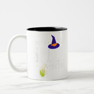 Caneca De Café Em Dois Tons Eu Coloquei Um Espelho Em Ti Legal Bruxa De Hallow
