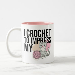Caneca De Café Em Dois Tons Eu corto para impressionar meu gato