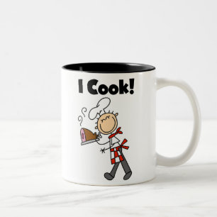 Caneca De Café Em Dois Tons Eu Cozinho - Chef Masculino